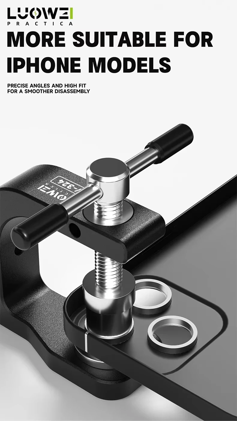 LUOWEI LW-324 Professional Camera Frame Repair Fixture Durable Aluminum Alloy Rear Camera Remover for Phone Repair Workshop
