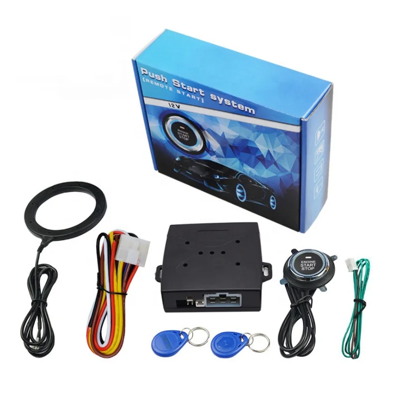 Kit Alarme Voiture Avec Télécommande - Verrouillage Centralisé Et Démarrage à Distance - Compatible 12V - 8