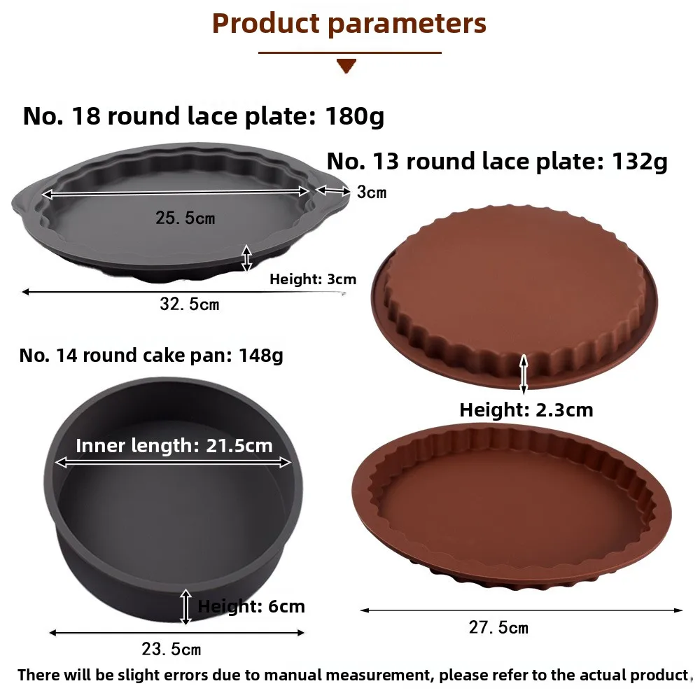 Circular Silicone Mold for Pizza Qi Feng Bread Cake Embryo Baking DIY Air Fryer Oven Mold-Cake Tools details