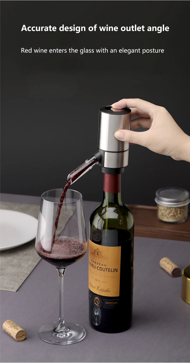 K&b Custom Electric Wine Aerator Decanter Automatic Wine Dispenser Pump