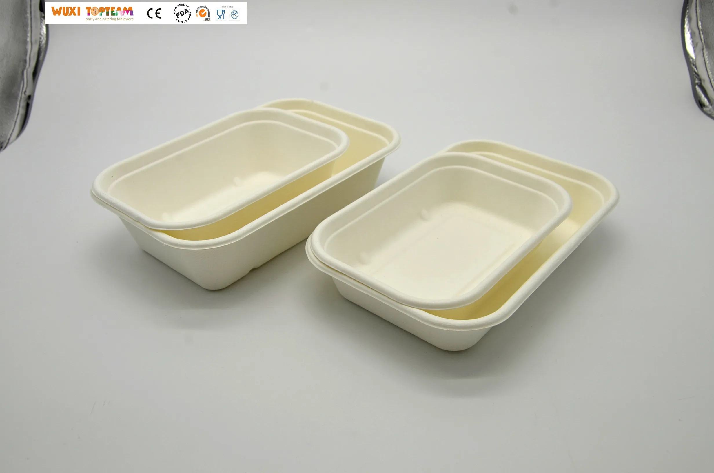 Брендовые пищевые контейнеры Topteam с высоким содержанием сахара, одноразовые контейнеры для хранения целлюлозы, багасса, Ланч-бокс