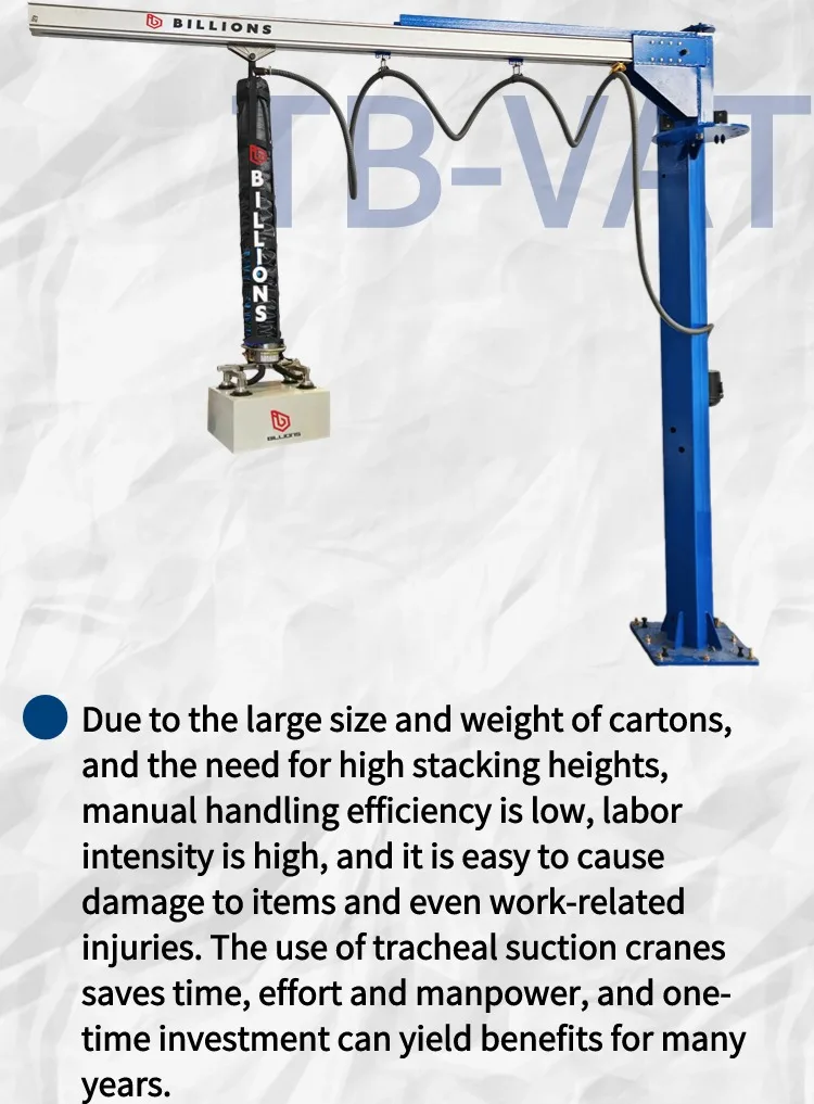 Intelligent Pneumatic Lifting Jib Crane Carton Box Vacuum Lifter Mobile ...
