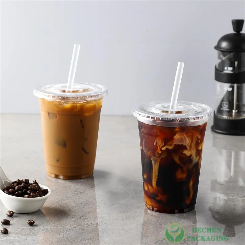 Juice Cups With Lid Disposable Cup Boba Tea