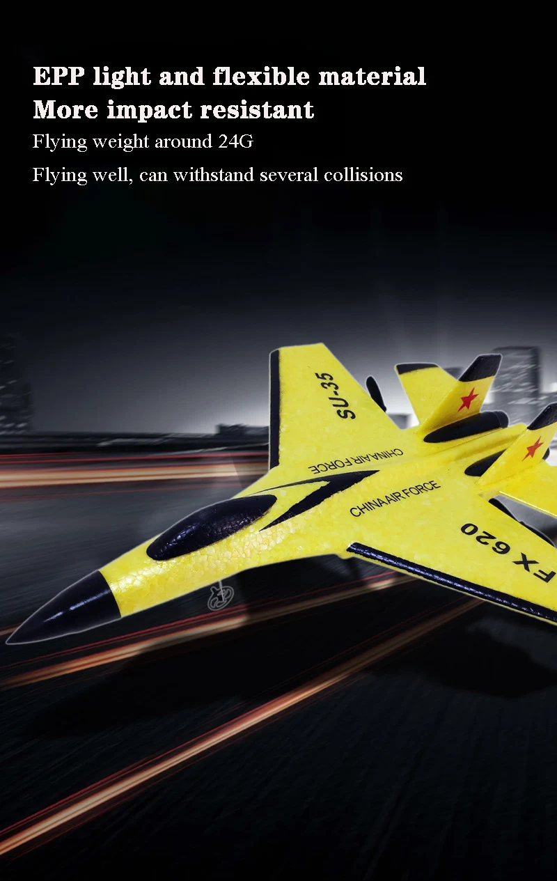 FX-620 RC Fighter Jet Glider avec jouets télécommandés