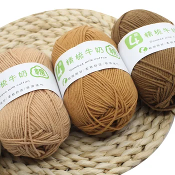 Wholesale Cheap Baby Milk Cotton Combed Yarn Blended Yarn 60% Cotton With 40% Acrylic Crochet Ball Yarn