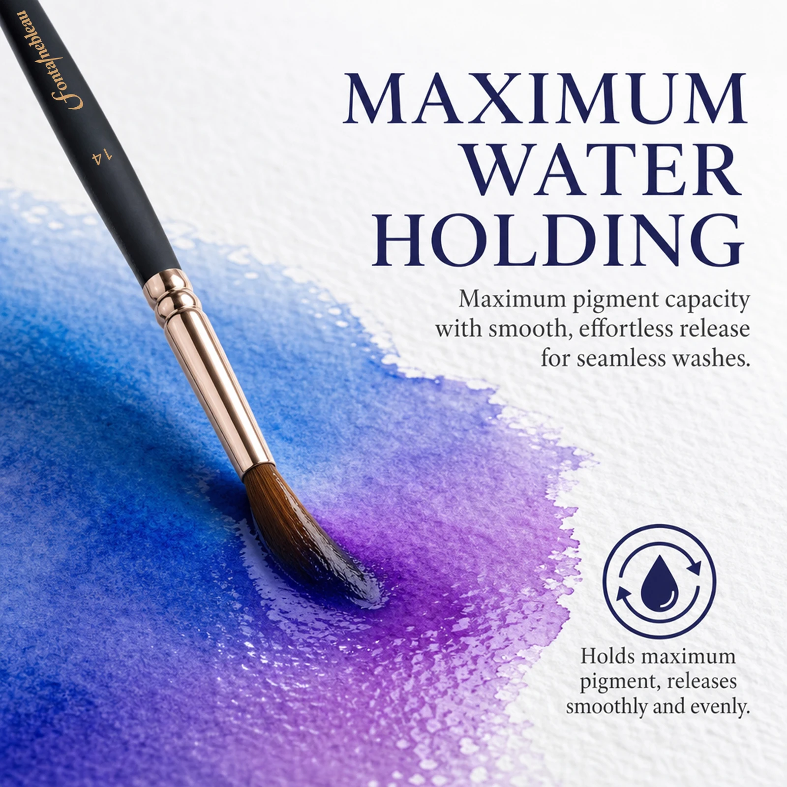26Pcs Artist Paint Brush Premium Anti-shed Synthetic Nylon Wooden Handle Acrylic Paint Brush for Art Painting