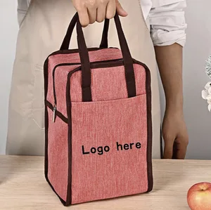 Wholesale Custom Pattern LOGO Oxford Insulated Durable Cooler Bag Portable Water Resistant Lunch Bag for Work Outdoor Camping