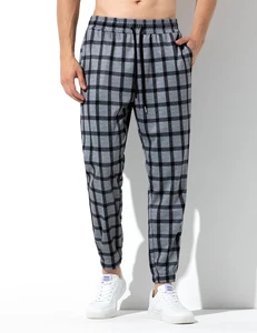 Custom Man Tapered Pants Plaid Mens Quick Dry Pants Men's Casual Soft Fabric Winter Pants and Trousers Manufacturers for Men