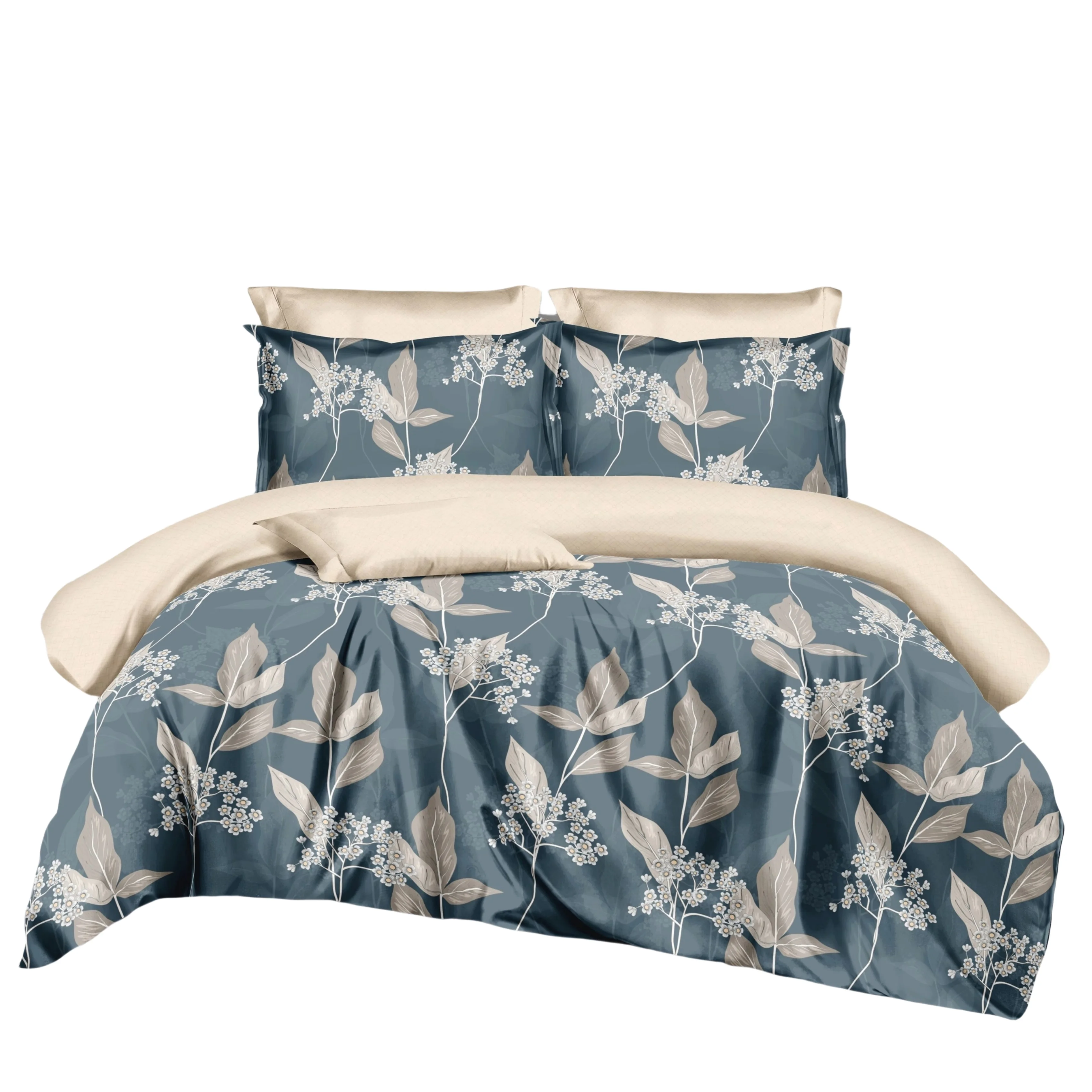 Modern Comforter Sets Bedding Sets 7 Pieces Comforter With Leaf Pattern