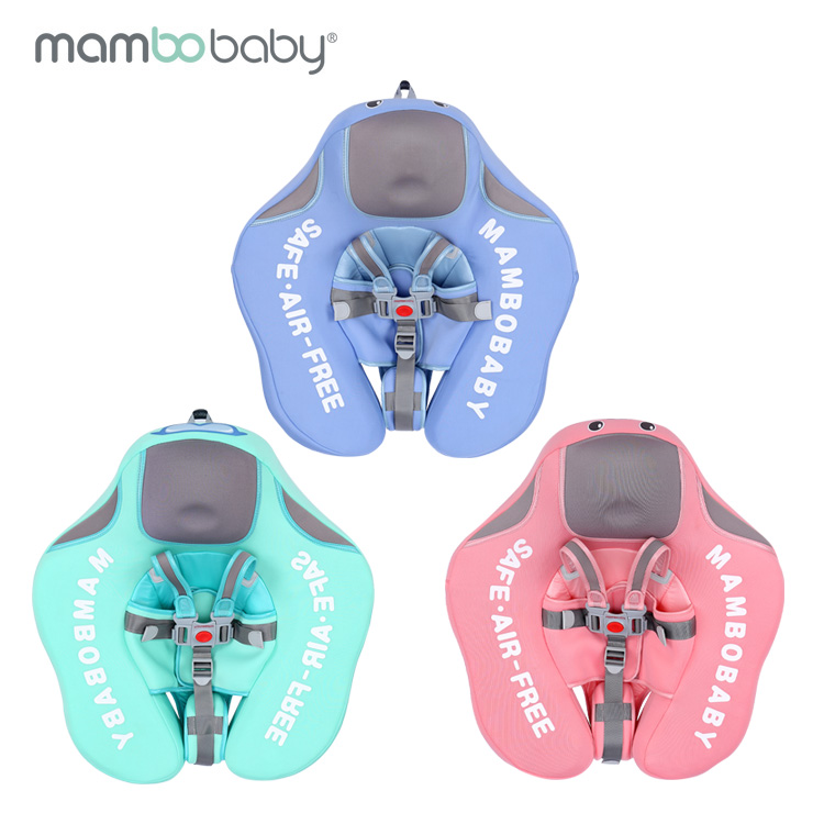 Non Inflatable Mambobaby Baby Float with Canopy Kids Swimming Ring Swim Trainer Waist Pool Floats Toddle Infant Kids Children