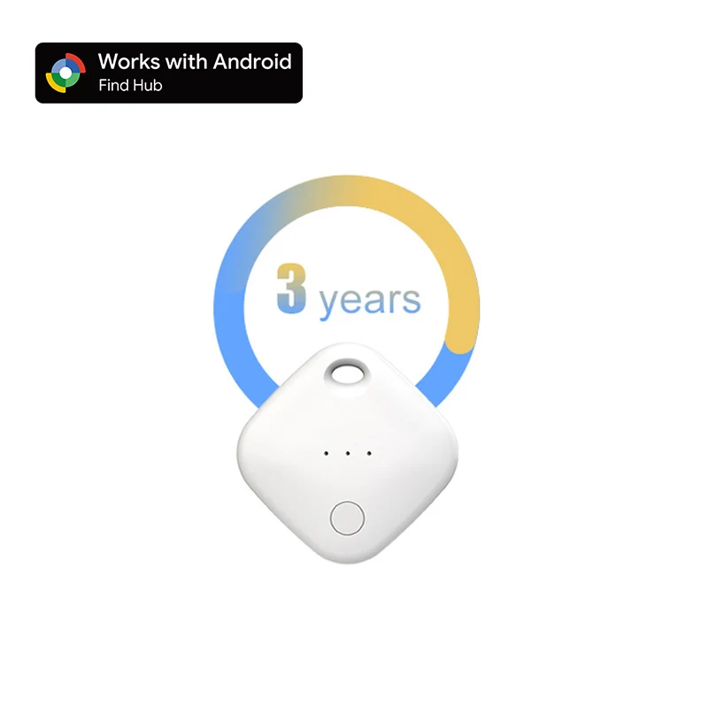 RSH Smart GPS Tracker & Locator Android Tag by Google Find My Device 3-Year Battery Key Finder for Luggage Pets Wallets Bags