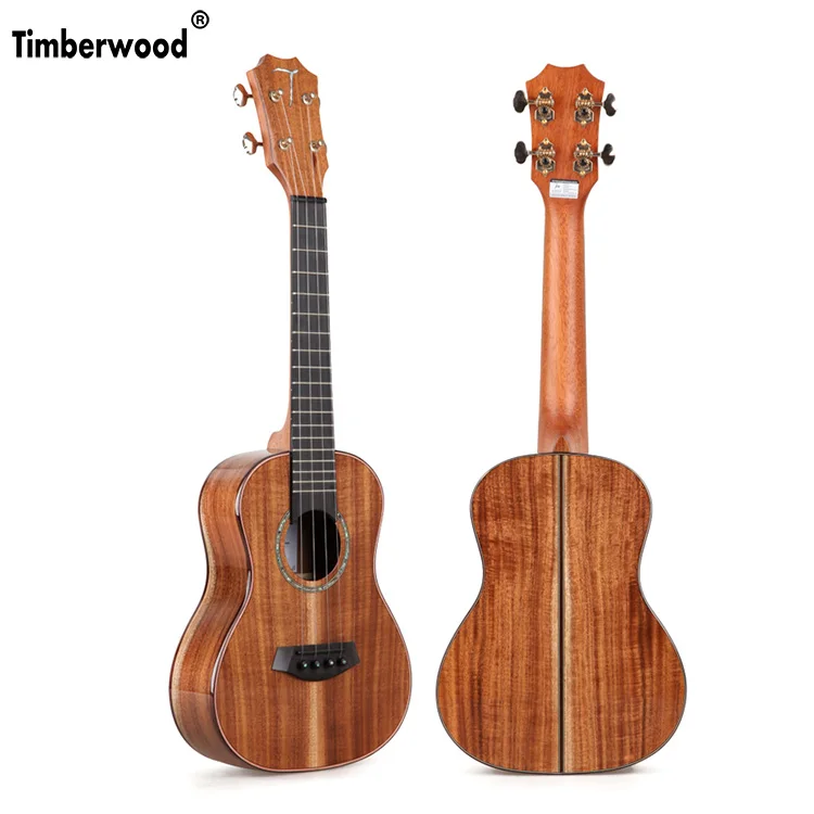 Alta Calidad Hecha A Mano De Madera Maciza Ukelele 26 Pulgadas Tenor De Koa  Ukelele Con Chapado En Oro De La Fábrica De La Máquina - Buy Sólido De Madera  Ukulele,Sólido De