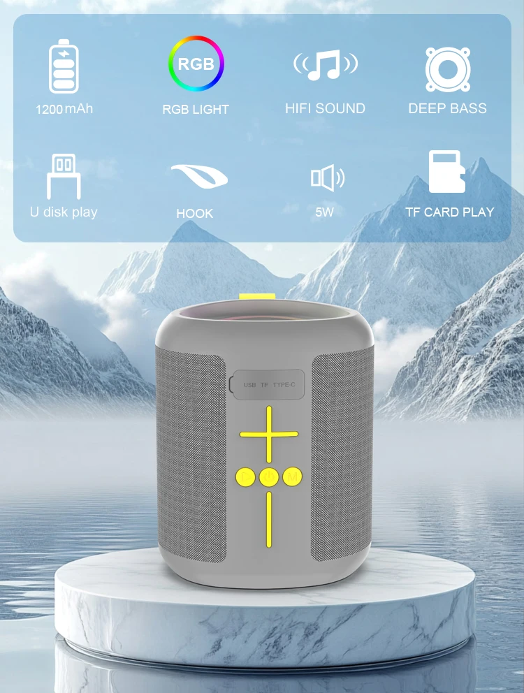 Kisonli Q35 Custom logo Blue Tooth Music Studio Portable Speaker with Light