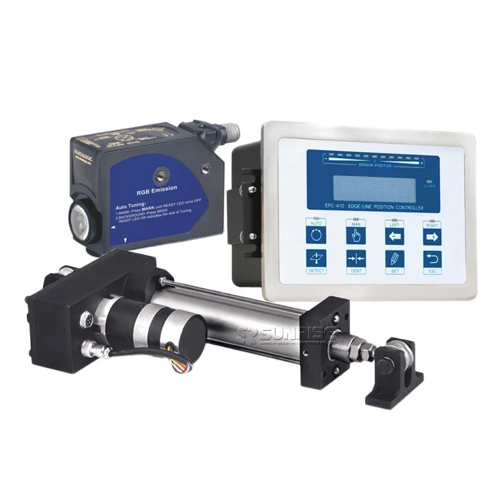 Edge position control web guide system with ultrasonic sensor and Servo ...