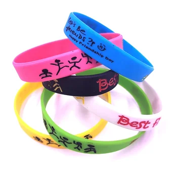 Customized a series of Indian style silicone wristbands debossed rubber wristbands bracelets with free sample