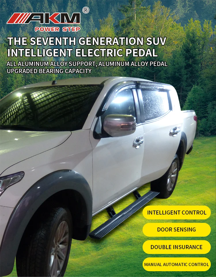 Exterior Accessories 4x4 Electric Side Step for Mitsubishi Pickup TRITON L200 Running Boards MAGNET DOOR Step factory