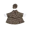 Black leopard-print bathrobe