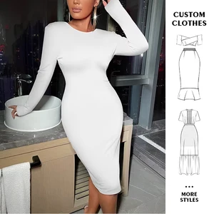Custom Maxi Dresses Women Lady Elegant Bodycon Ladies Dress for Women Long Clothing Manufacturers Design Women's Casual Dresses