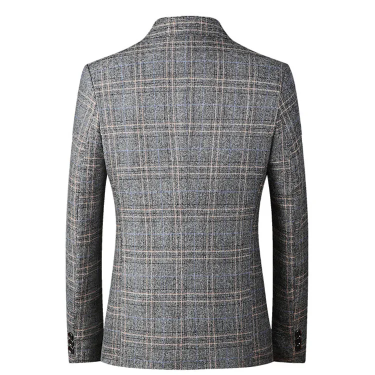 Mens Plaid Blazer Sports Coat Casual Slim Fit Checkered Blazer For Men ...