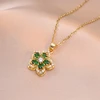 Emerald bauhinia necklace