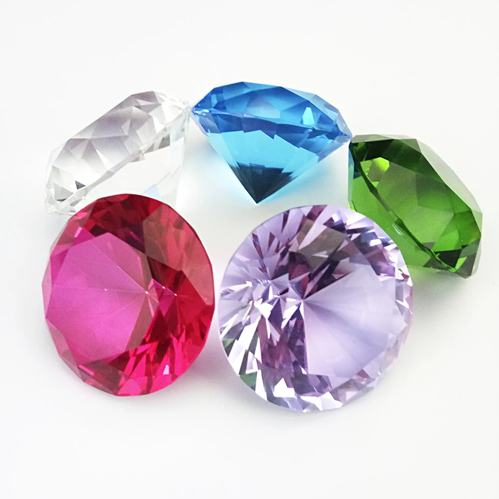 glass diamonds for decoration