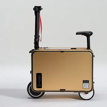 20-Inch Aluminium Electric Travel Suitcase for Adults Electric Scooter Boarding Rod Box Adults' Carry-Ons