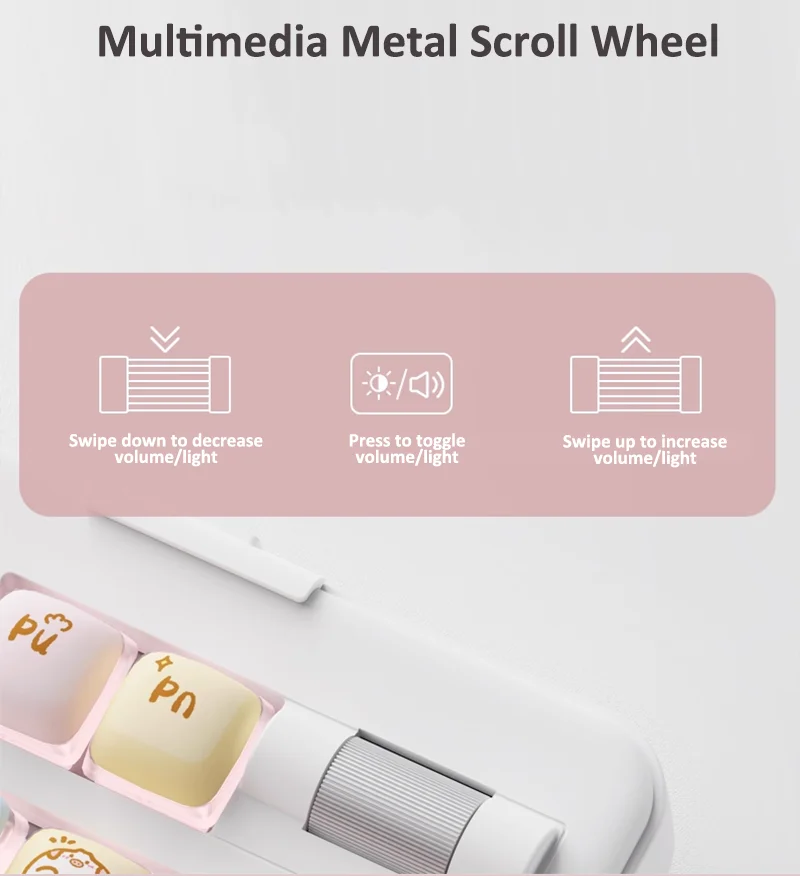 Wooden Tri Mode Wireless Mechanical Gaming Keyboard
