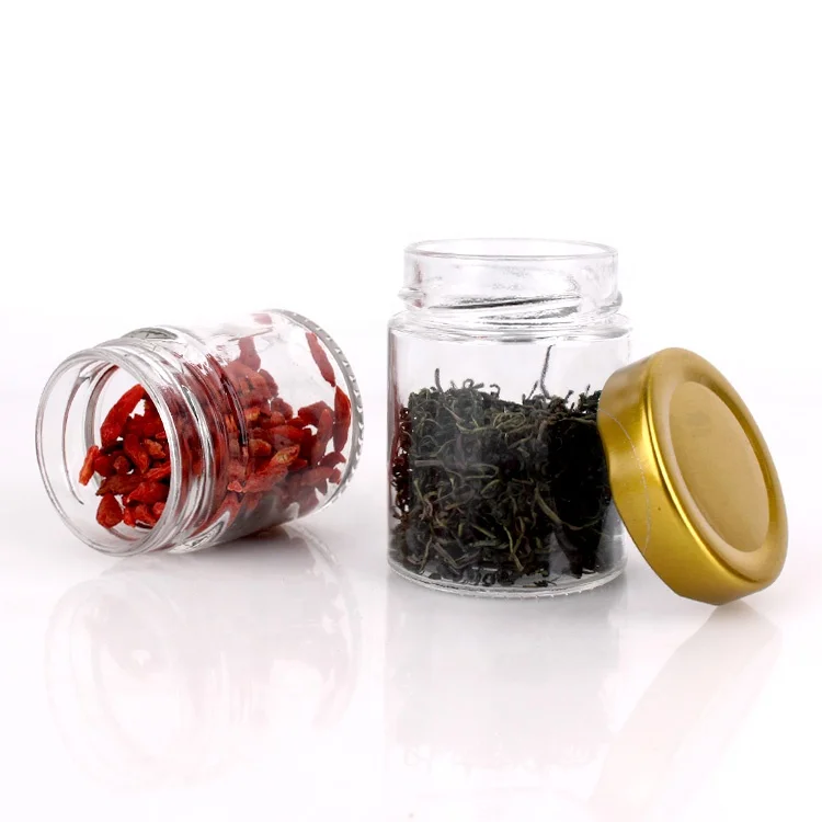 Wholesale 120ml 220ml 330ml 400ml 580ml Wide Mouth Straight Sided Glass Storage Jar Spice Honey Jam Jar with Altight Lid