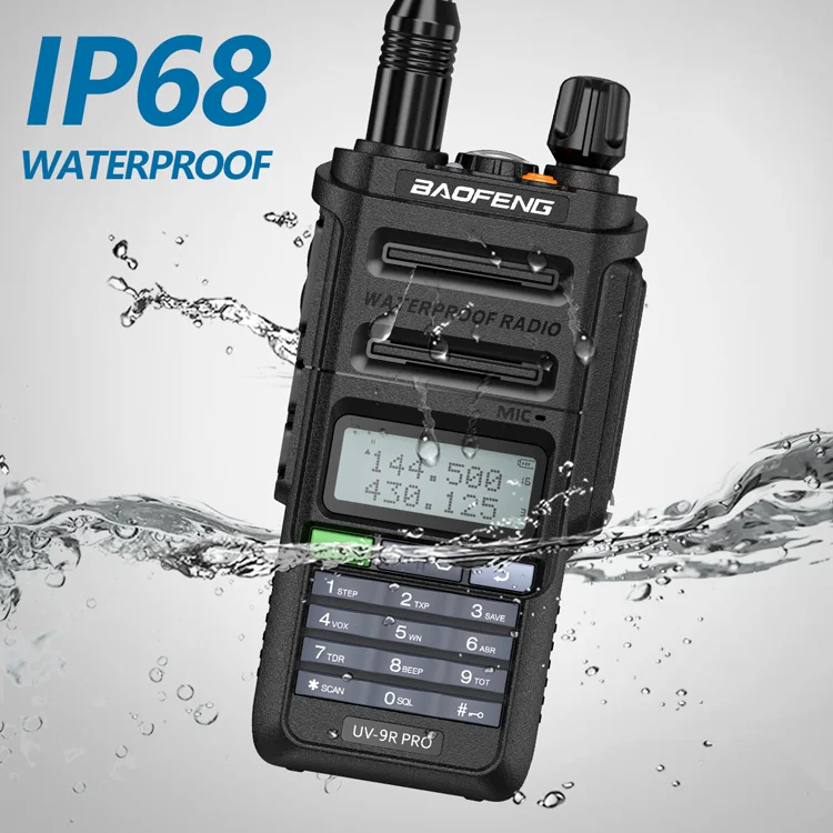 New Hot Sale Baofeng UV-9R PRO IP68 Waterproof Handheld Two Way uv 9r pro Radio Dual Band UHF/VHF Walkie Talkie BF-UV9R Pro