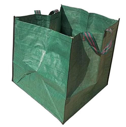 Square Garden Yard Bag Reusable Foldable Leaf Trash Bags Lawn Pool Garden Leaf Waste Bag with Dual Handles
