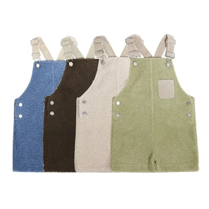 High Quality  Solid Color Toddler Romper Overalls Comfortable Baby Unisex Autumn Sleeveless Newborn Jumpsuits