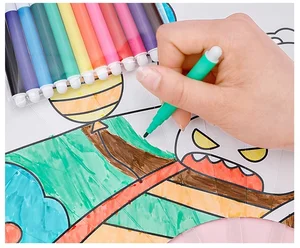 Kids Watercolor Brush Pen Marker Set Non-Toxic and Washable for Drawing