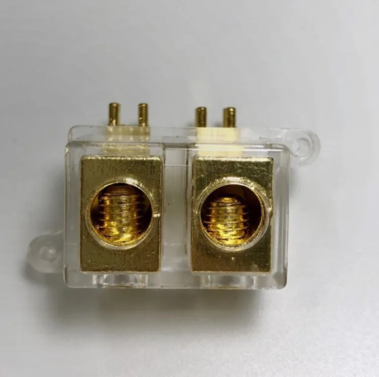 カーアンプ端子台カーオーディオ端子台透明またはブラックシェル、50V
