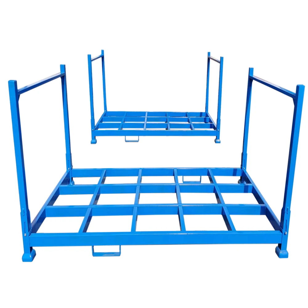 Customized Space-Saving Storage Foldable Steel Stacking Tyre Racks and Stackers for Truck Tires Lorry Tyres