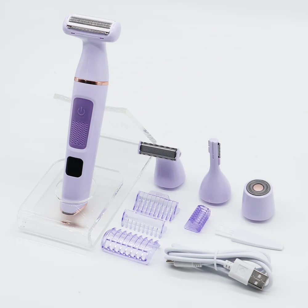 4 In 1 Rechargeable Lady Shavers And Trimmers Eyebrows Face Body Bikini