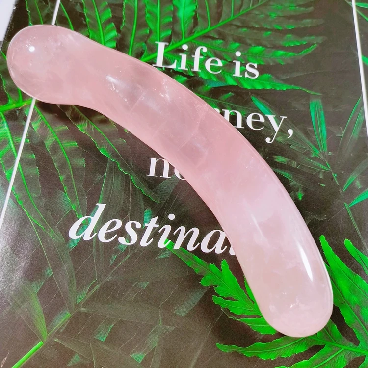 Crystal Rose Quartz Vibrator Massage Wand for Women