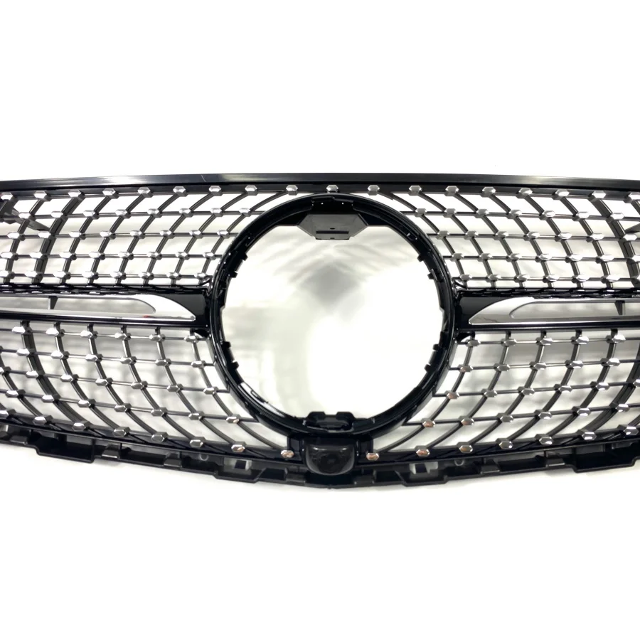 product tiypeor car diamond front bumper grille abs mesh grille with camera for mercedes benz x253 2016 -9