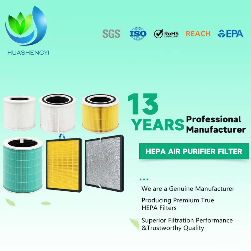 Home Air Purifier H13 HEPA Filter Compatible for LEVOIT Core 300 Replacement Filter with Activated Carbon for Pet Odor Removal
