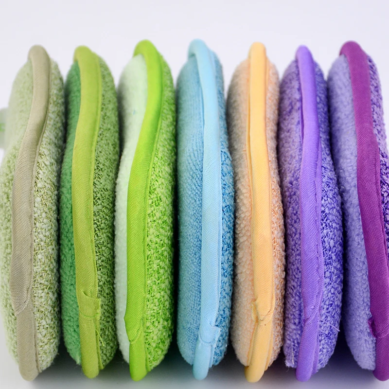 Colorful Cheap Doublesided Cleaning Sponge Dish Bowl Brush Durable