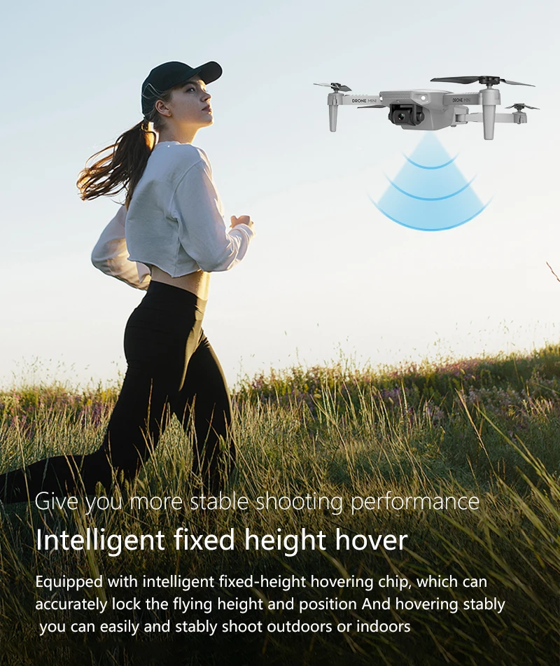 Drone Camera FPV 4K HD Mini RC Quadcopter Foldable Design Plastic Beginner-Friendly 1KM Transmission WiFi Real-Time Transmission