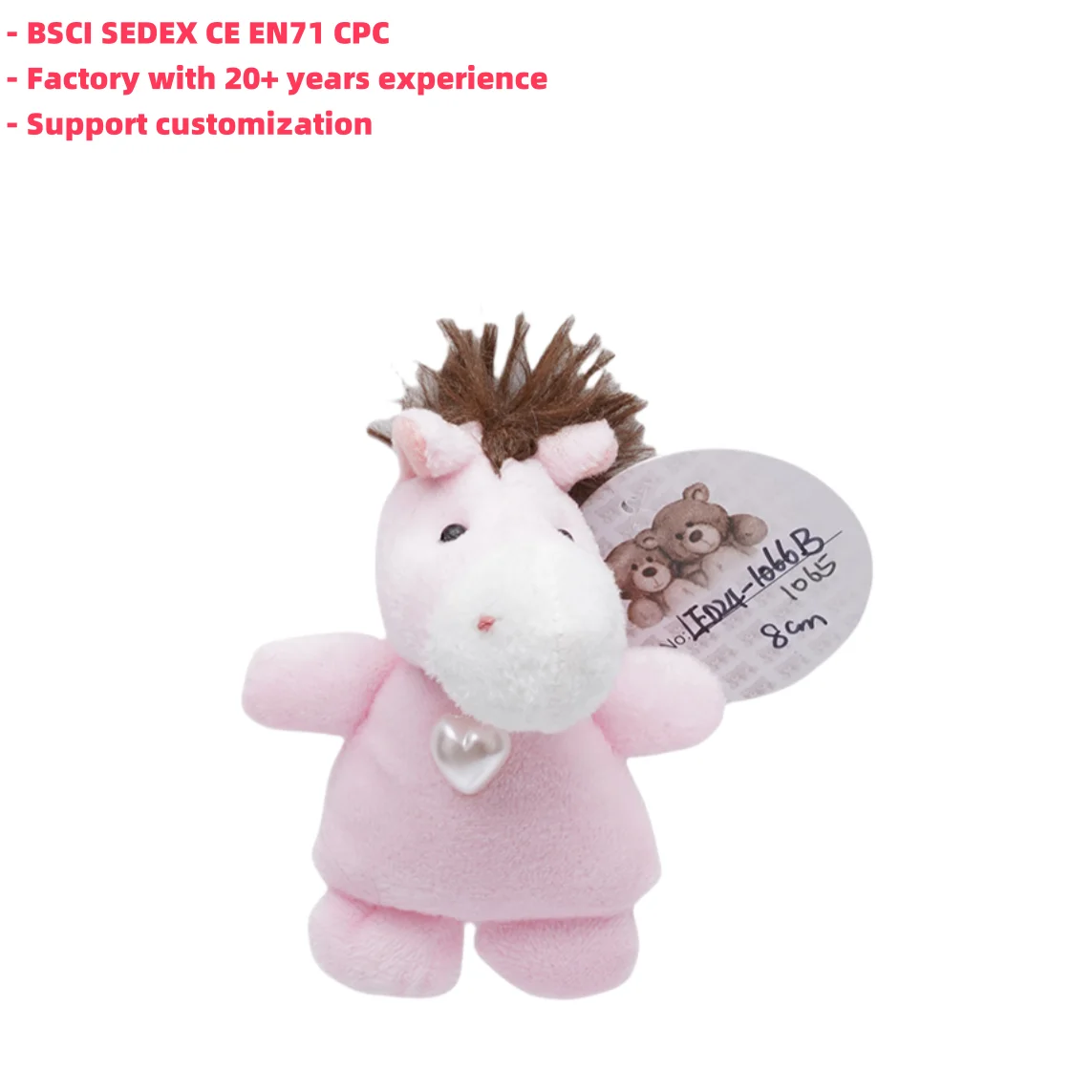 Customized Mini Magnet Stuffed Animal Toy Colorful Magnet Plush Horse for Home Decor Cute Kids Toy Direct Plush Toy Manufacturer
