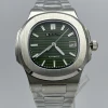 Silver Case+Green Dial