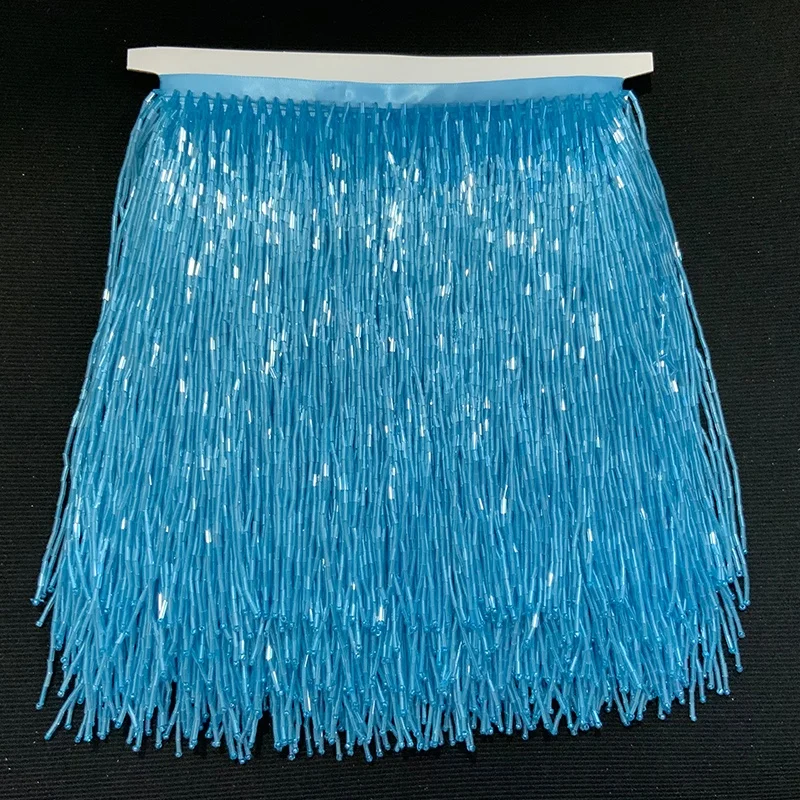 14cm Beaded Fringe Trim Tassel Trims for Dance Costume Haute Couture Dress Trimming Beading Fringe for Clothes