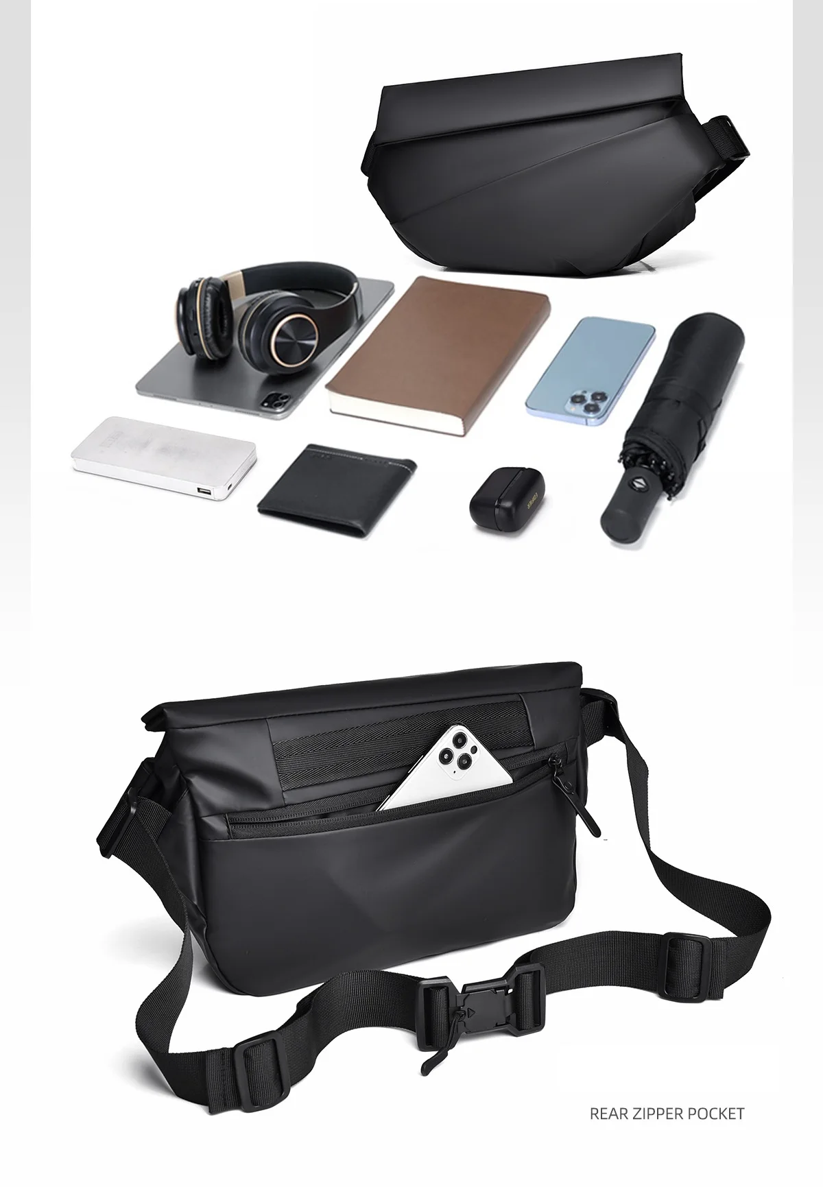 best sales Anti lost Messenger Outdoor Chest Crossbody Bag Waterproof Sling Bag men