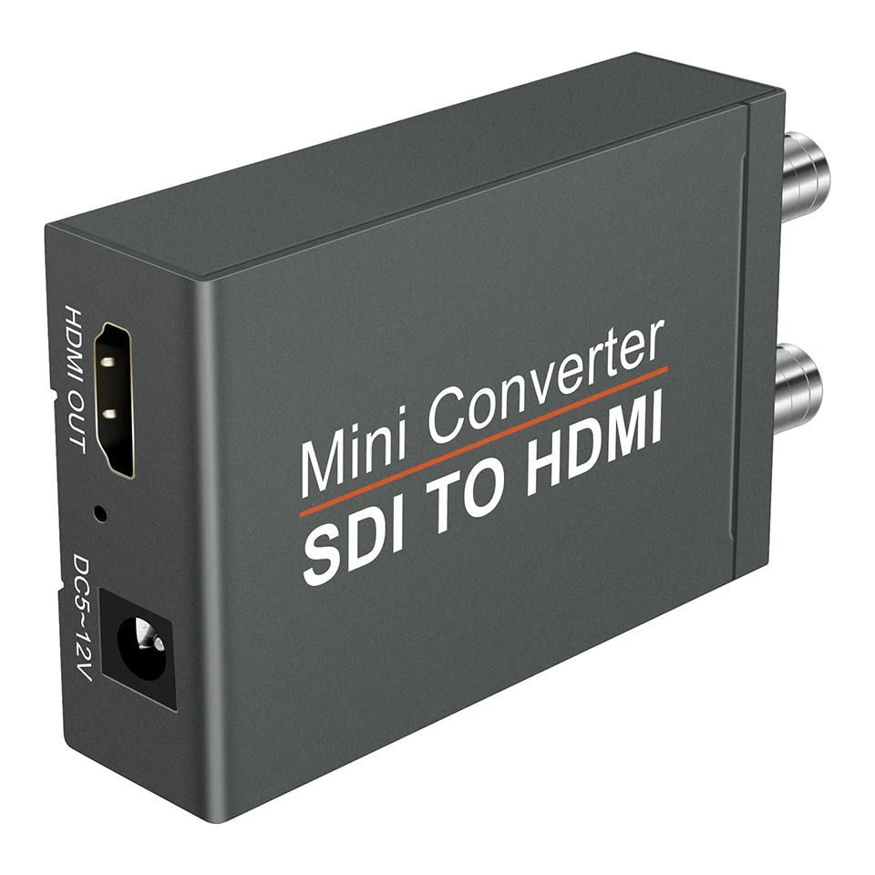 SDI to HDMI Converter Adapter with SDI Loop 1080P Audio Video Splitter Converter for Camera Projector SDI DCR