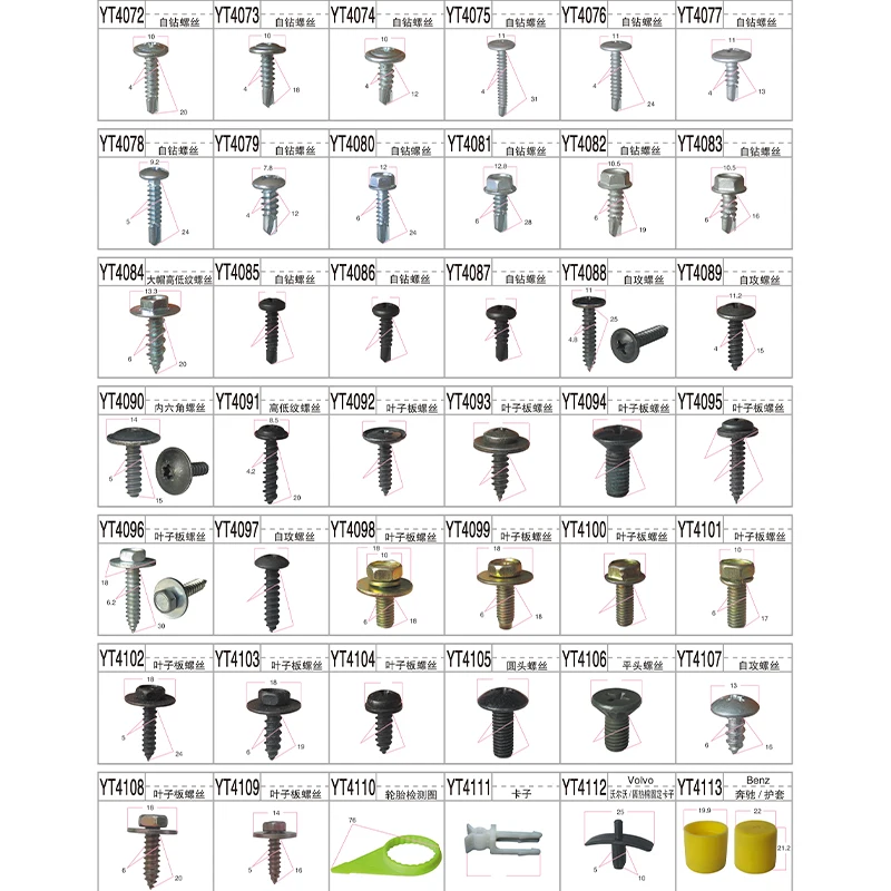 High Quality Universal Auto Clips Wide Range Christmas Tree Car Fasteners New Condition Automotive Parts