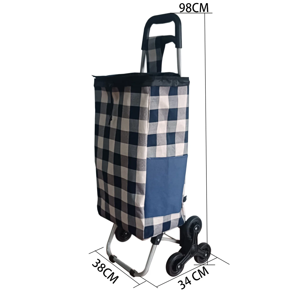 Customize Foldable Supermarket Trolley Shopping Bag Wheeled Market Trolley Cart Bag Wheel