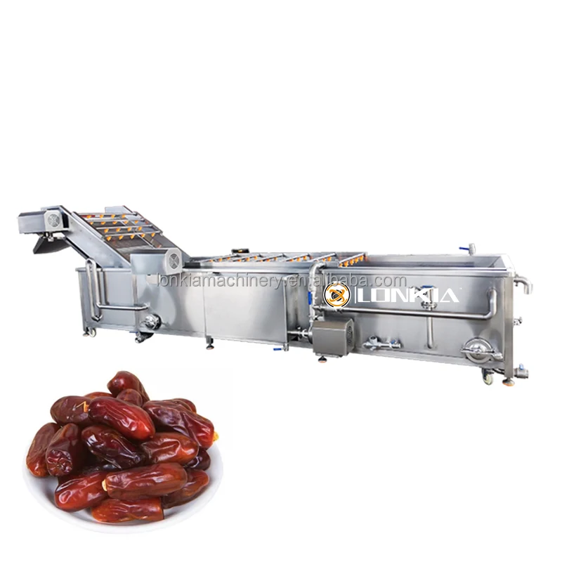 Large Capacity Automatic Date Palm Washing Machine for Efficient Date Cleaning Drying Sorting Processing Line
