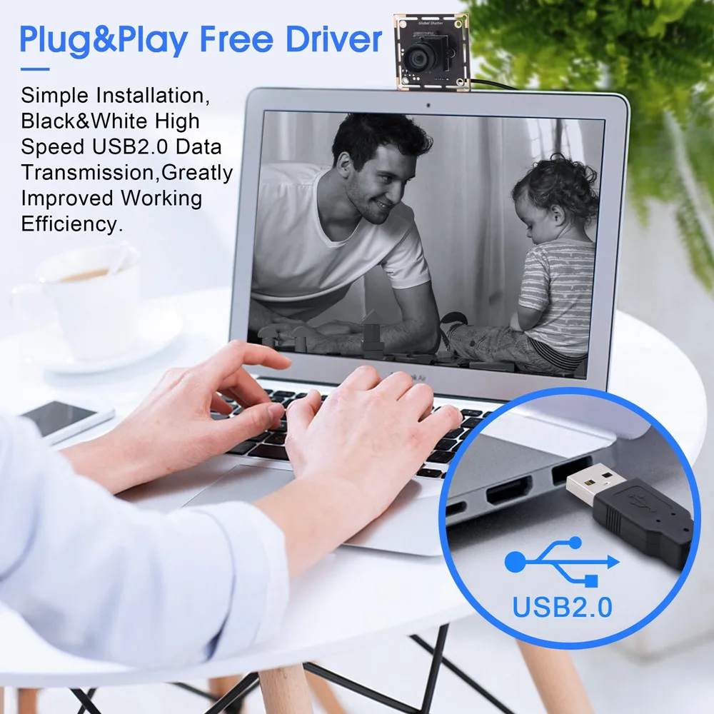 ELP 1MP Global Shutter Camera High Frame Rate 60fps 720P HD Webcam Snap Without Shadow Camera Module for Barcode Scanner