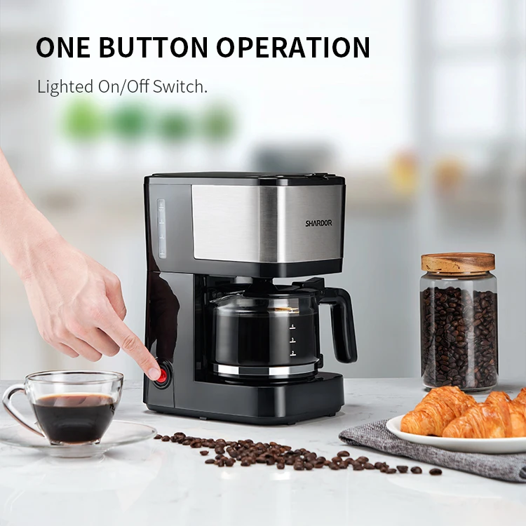5 Cups Electric Drip Coffee Maker - Programmable & Portable